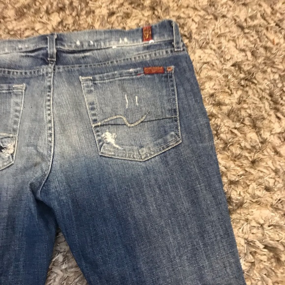 7 for all Mankind Roxanne destroyed denim - Picture 5 of 8